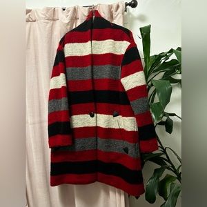 Isabel Marant Etoile Women’s Fall 16’ Striped Coat - Size 42 / Medium
